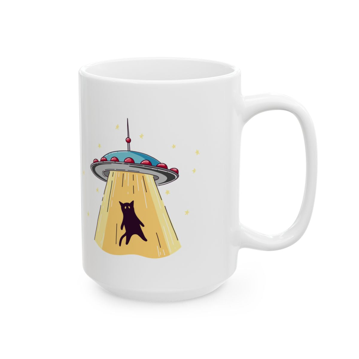 Cat UFO Abduction Mug right #Size_15oz