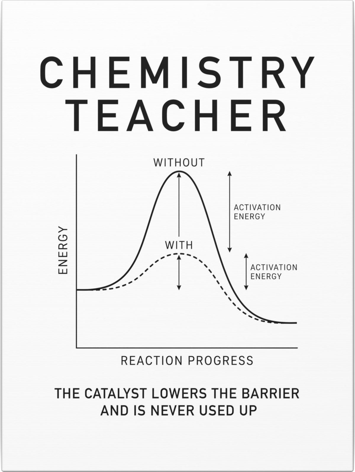 Chemistry Teacher: The Catalyst Canvas front