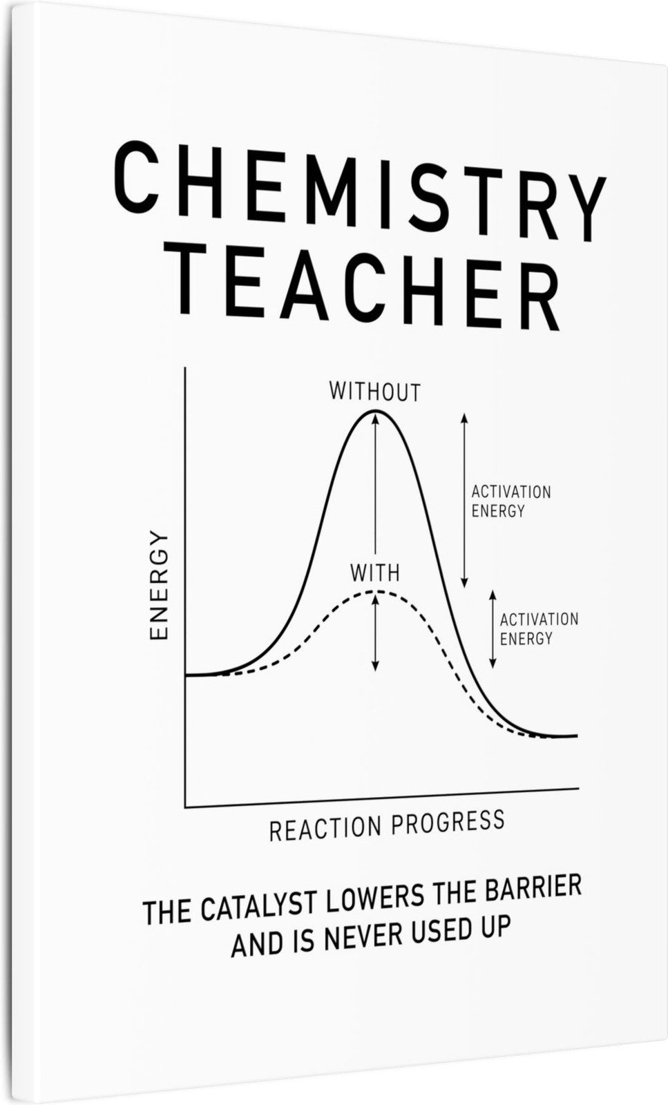 Chemistry Teacher: The Catalyst Canvas angle