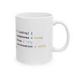 Coding With Headphones Mug