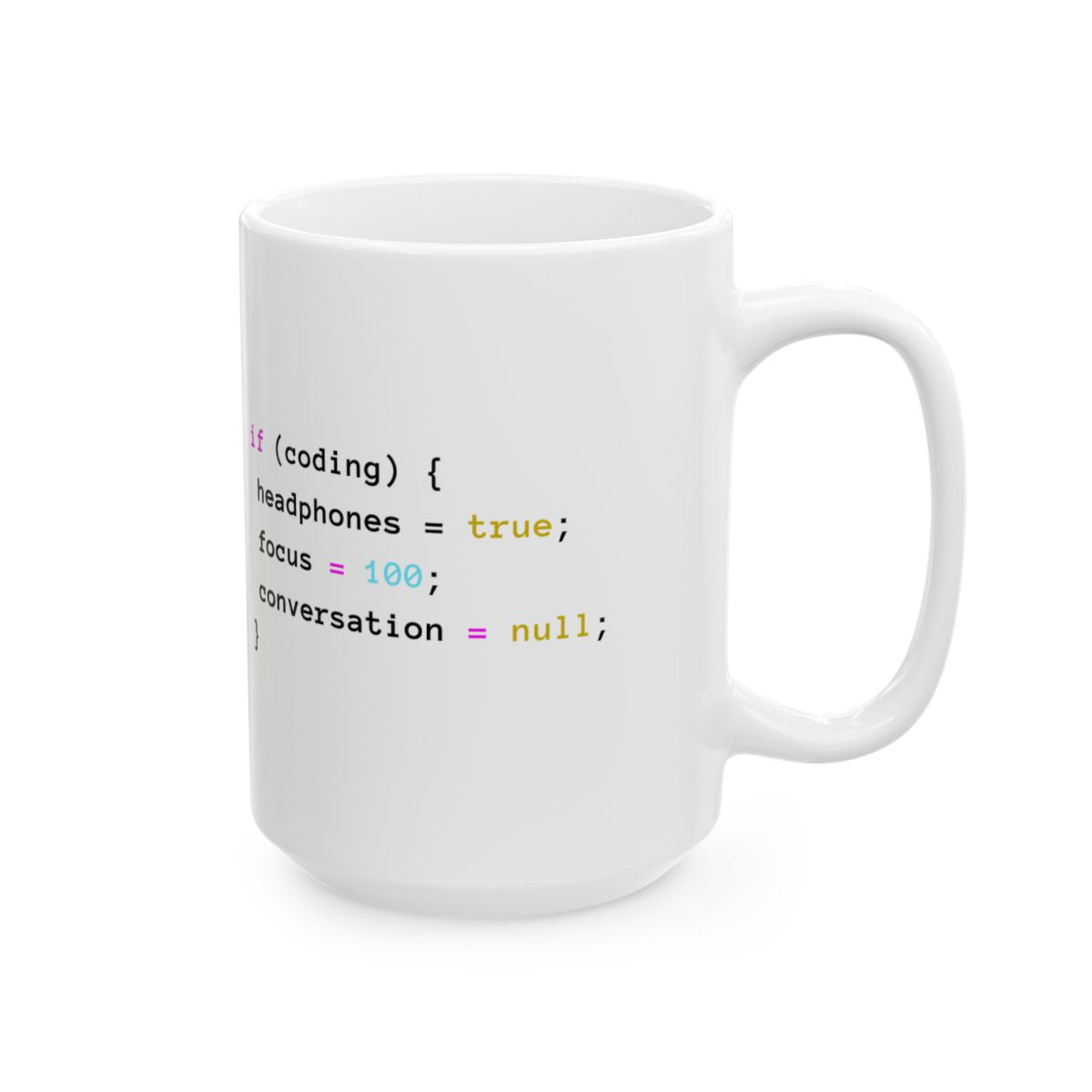 Coding With Headphones Mug right #Size_15oz