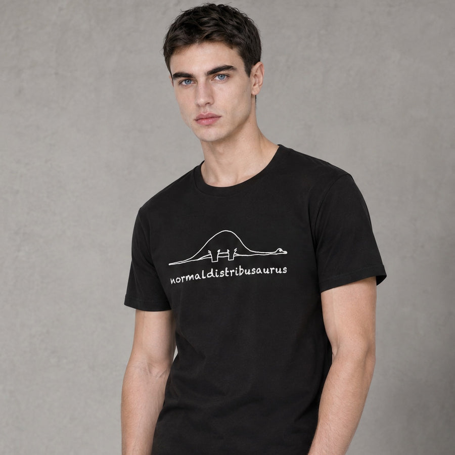 Normal Distribusaurus shirt in Black, worn