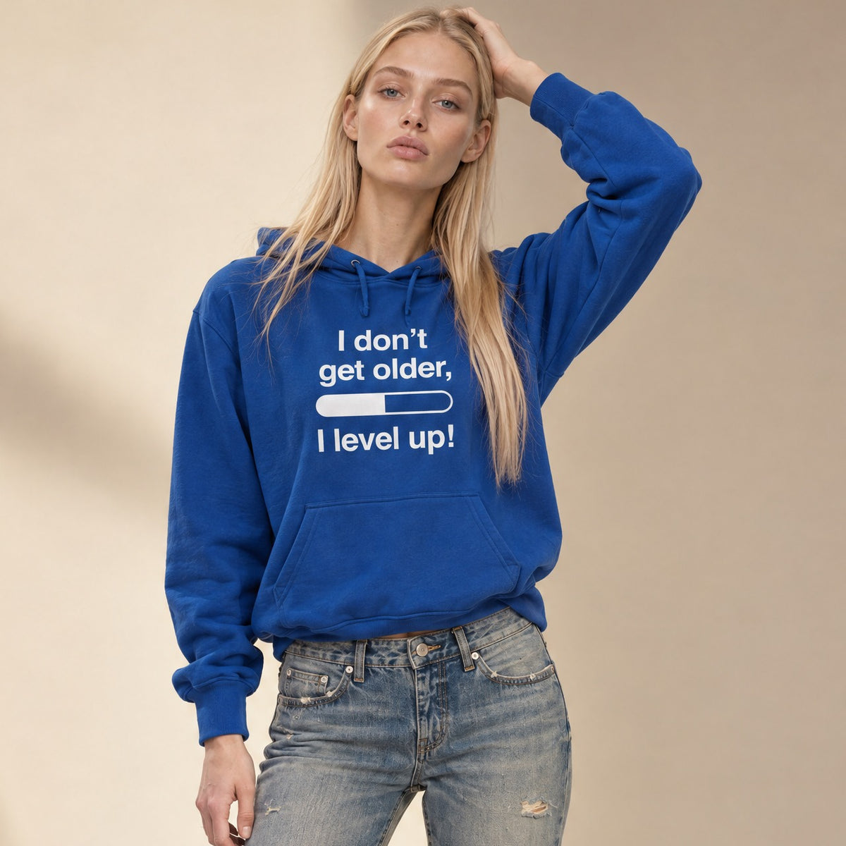 I Don't Get Older, I Level Up hoodie in Royal