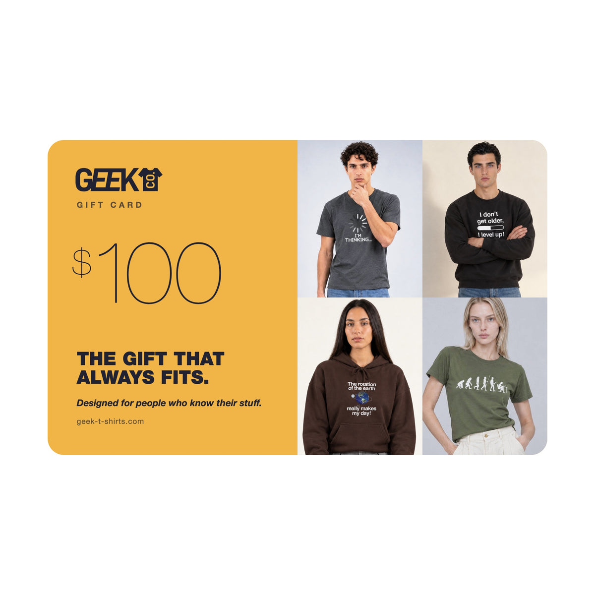 Geek T-Shirts Co. $100 gift card