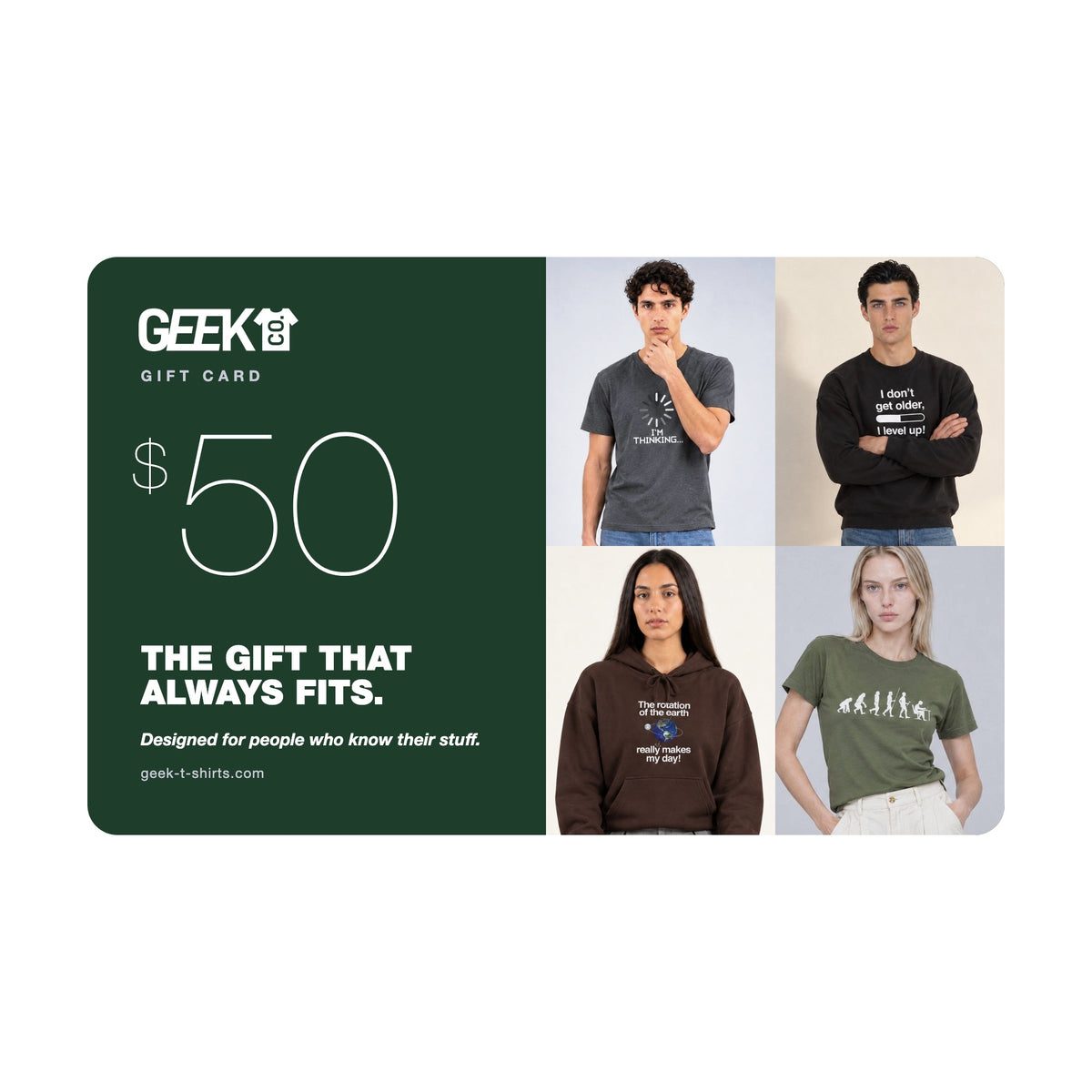 Geek T-Shirts Co. $50 gift card