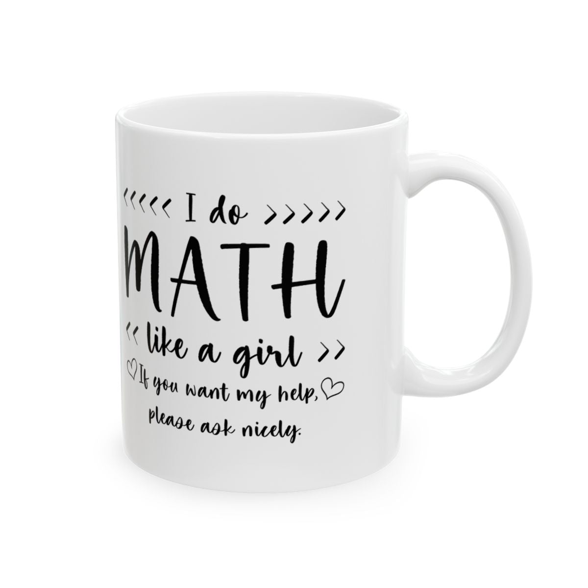 I Do Math Like A Girl Mug right #Size_11oz