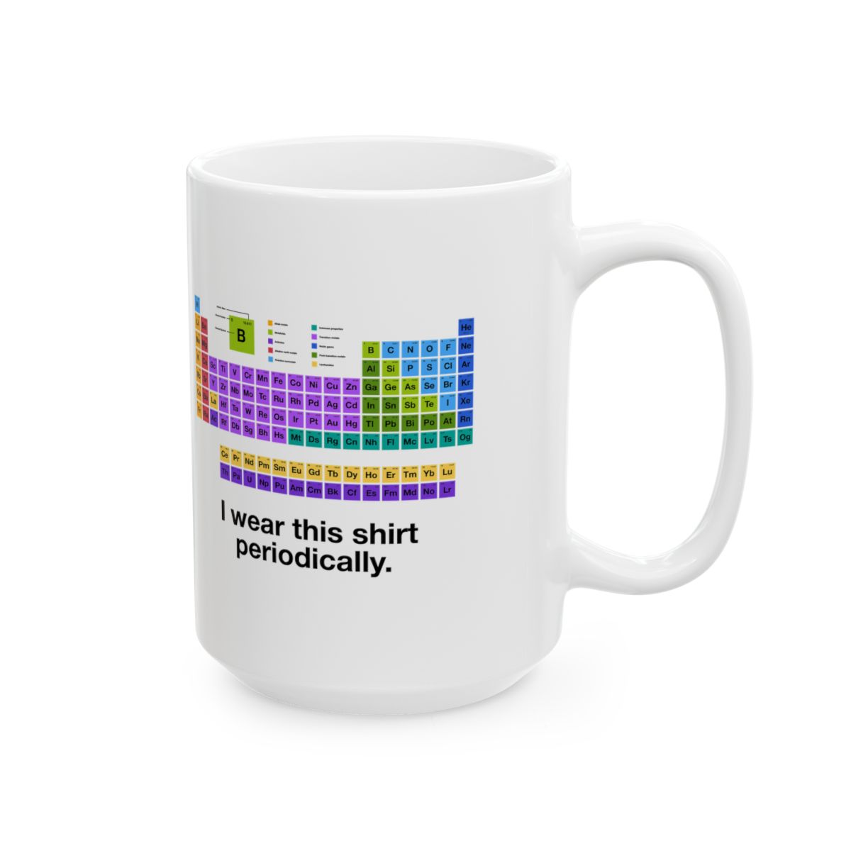 I Wear This Shirt Periodically Mug right #Size_15oz