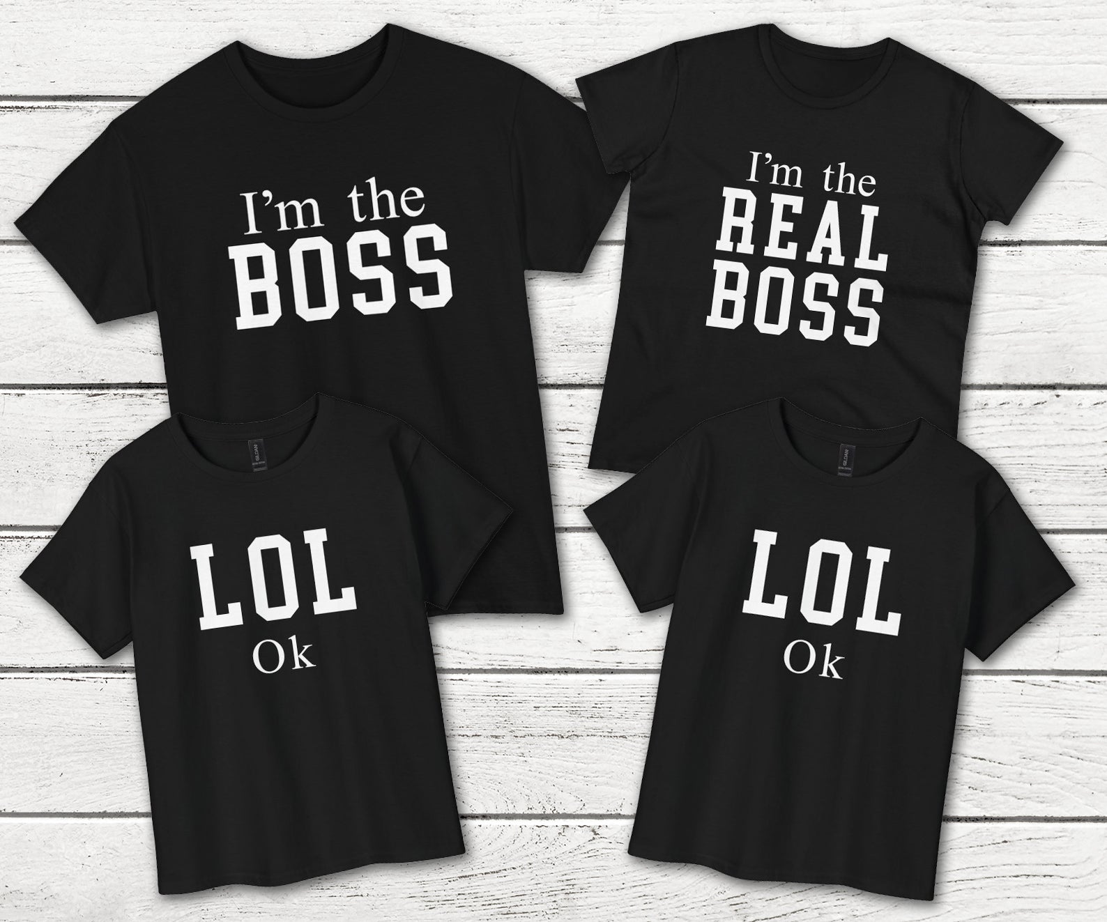 Funny Family Matching Shirts - The Boss & The Real Boss