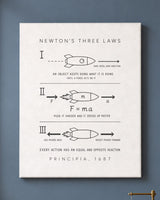 Newton's Three Laws Canvas