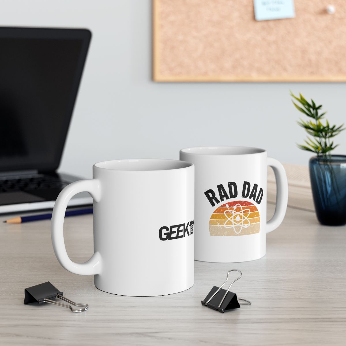 Rad Dad Retro Atom Mug context-2