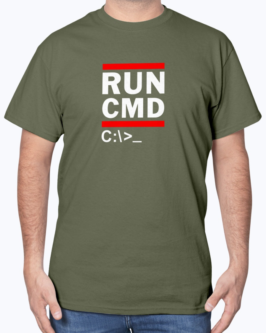 Run CMD C - IT Shirt - Funny Coder Shirt - MS-Dos - Retro Rap Unisex T-Shirt