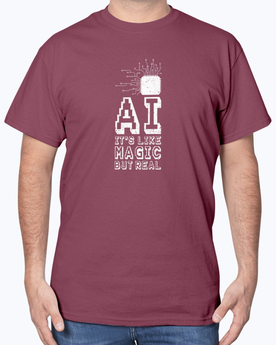AI Like Magic But Real - Geek IT Coding Unisex T-Shirt