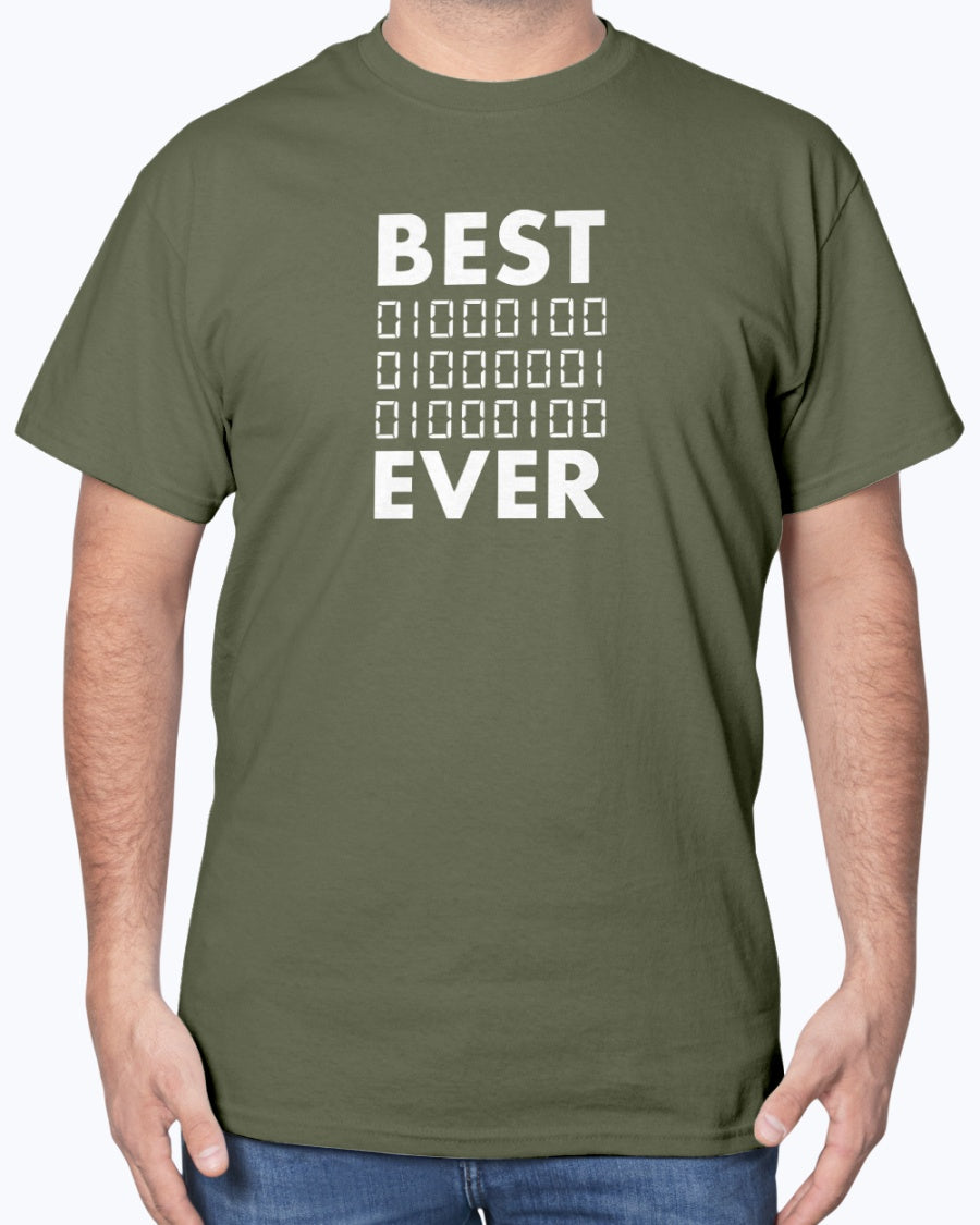 Best Dad Ever In Binary Code - Father's Day Geek Unisex T-Shirt