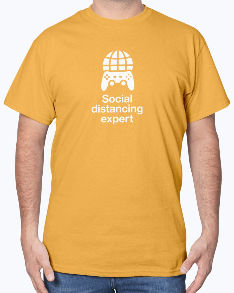 Social Distancing Expert - Geek Gamer Unisex T-Shirt