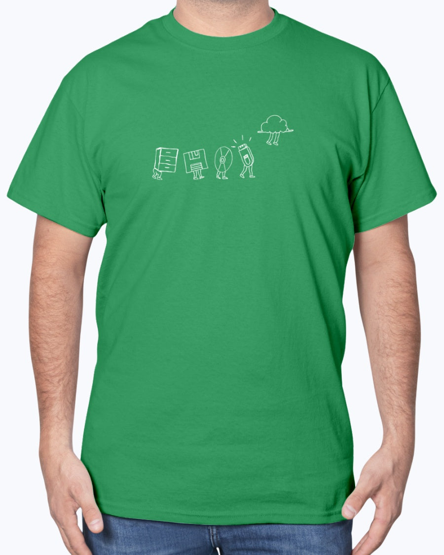 Computer Storage Evolution Cloud - IT Coding - Science Geek Unisex T-Shirt