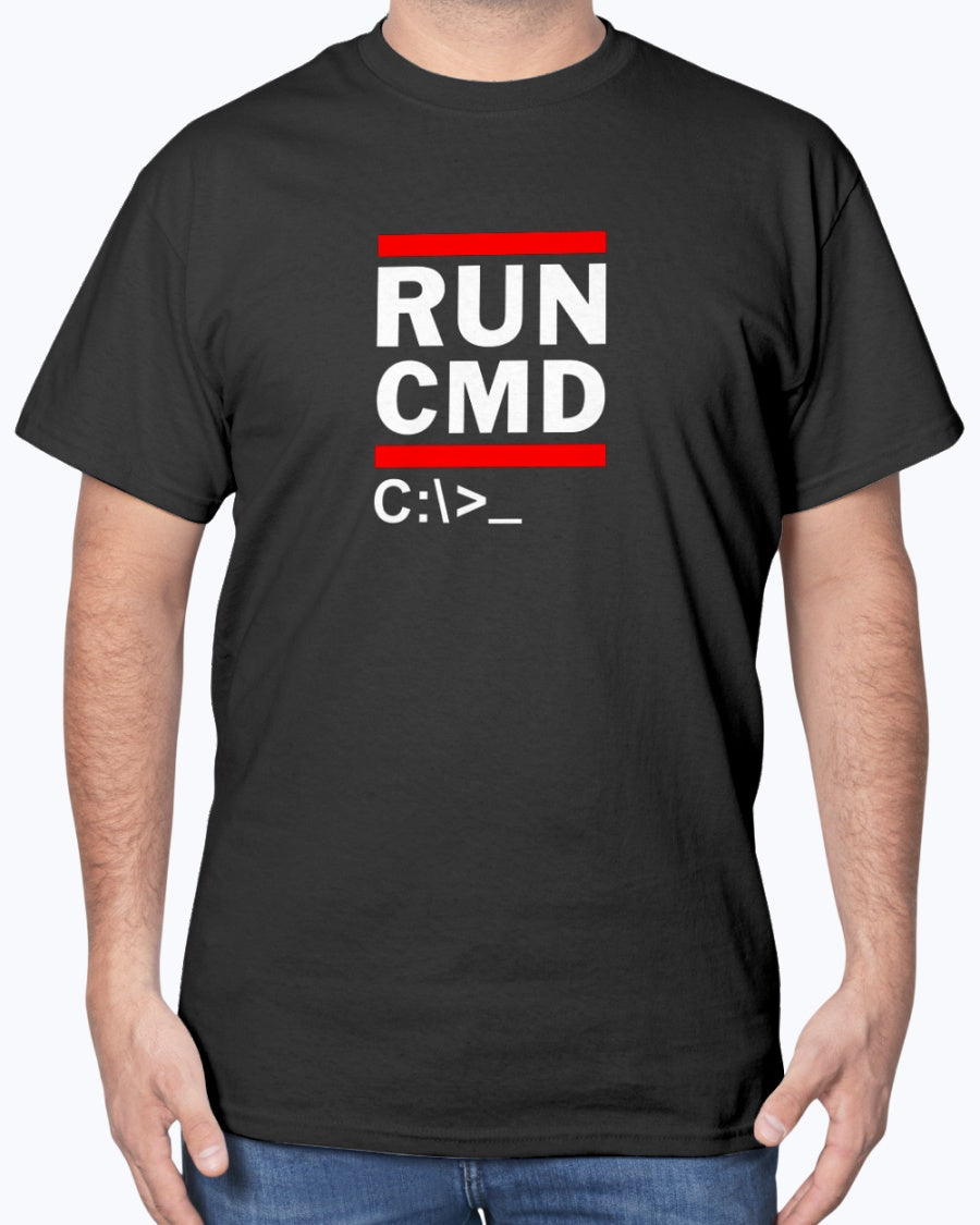 Run CMD C - IT Shirt - Funny Coder Shirt - MS-Dos - Retro Rap Unisex T-Shirt