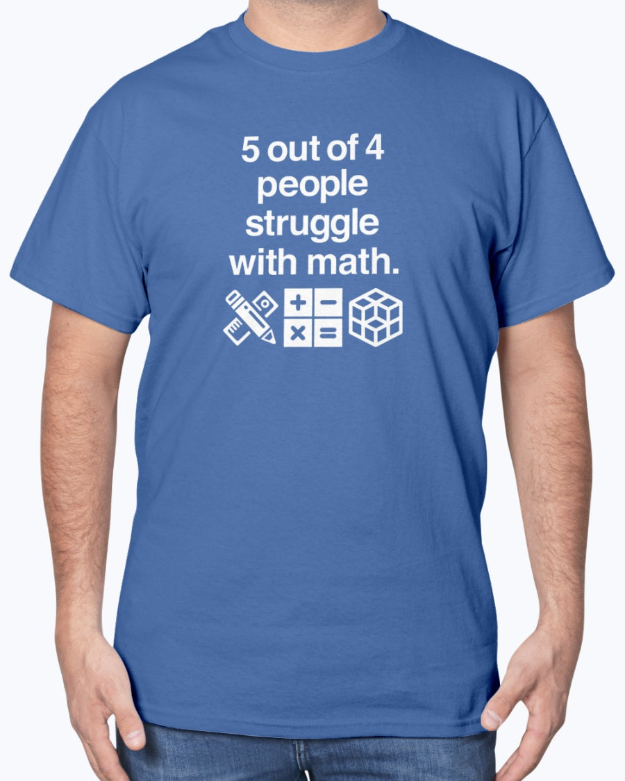 Five Out Of Four People - Geek Math Unisex T-Shirt