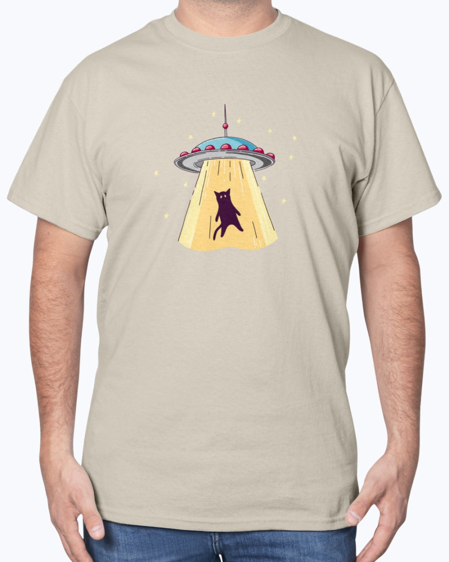 Cat UFO Abduction - UFO Shirt - Aliens Abducting a Cat Unisex T-Shirt