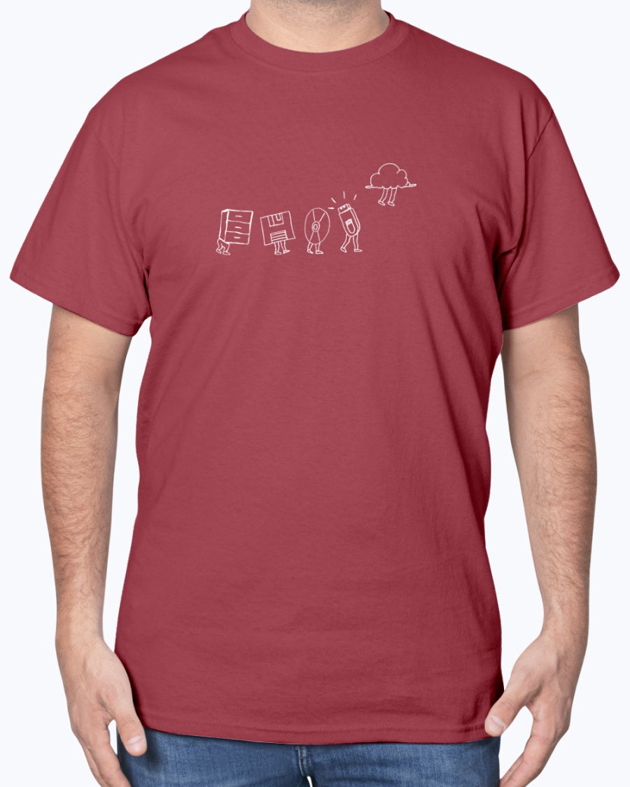 Computer Storage Evolution Cloud - IT Coding - Science Geek Unisex T-Shirt