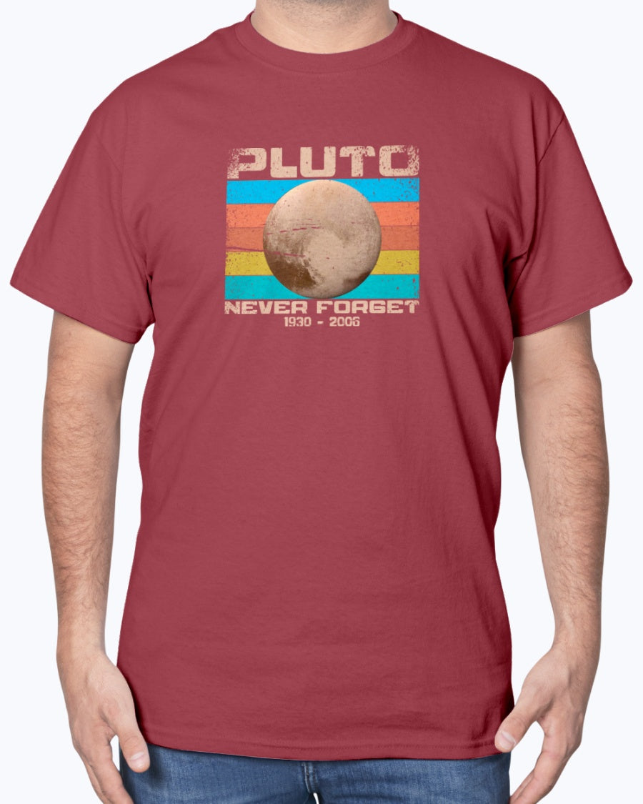 Pluto Never Forget - Geek Shirt - Funny Science Shirt - Space Unisex T-Shirt