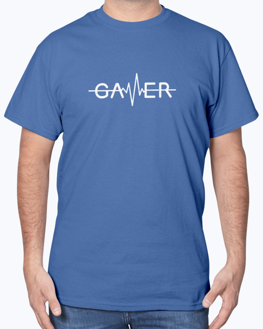Gamer Heartbeat - Video Gaming Addict Shirt - Funny Gamer Unisex T-Shirt