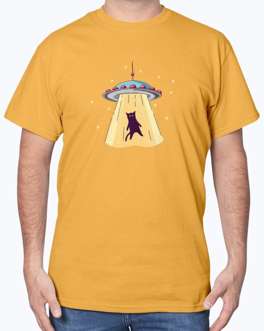 Cat UFO Abduction - UFO Shirt - Aliens Abducting a Cat Unisex T-Shirt