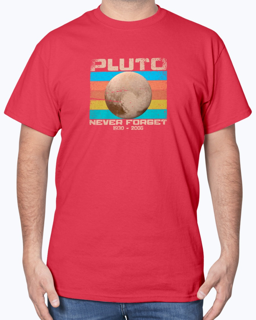 Pluto Never Forget - Geek Shirt - Funny Science Shirt - Space Unisex T-Shirt