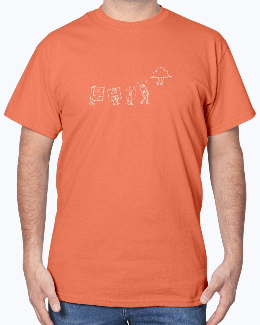 Computer Storage Evolution Cloud - IT Coding - Science Geek Unisex T-Shirt
