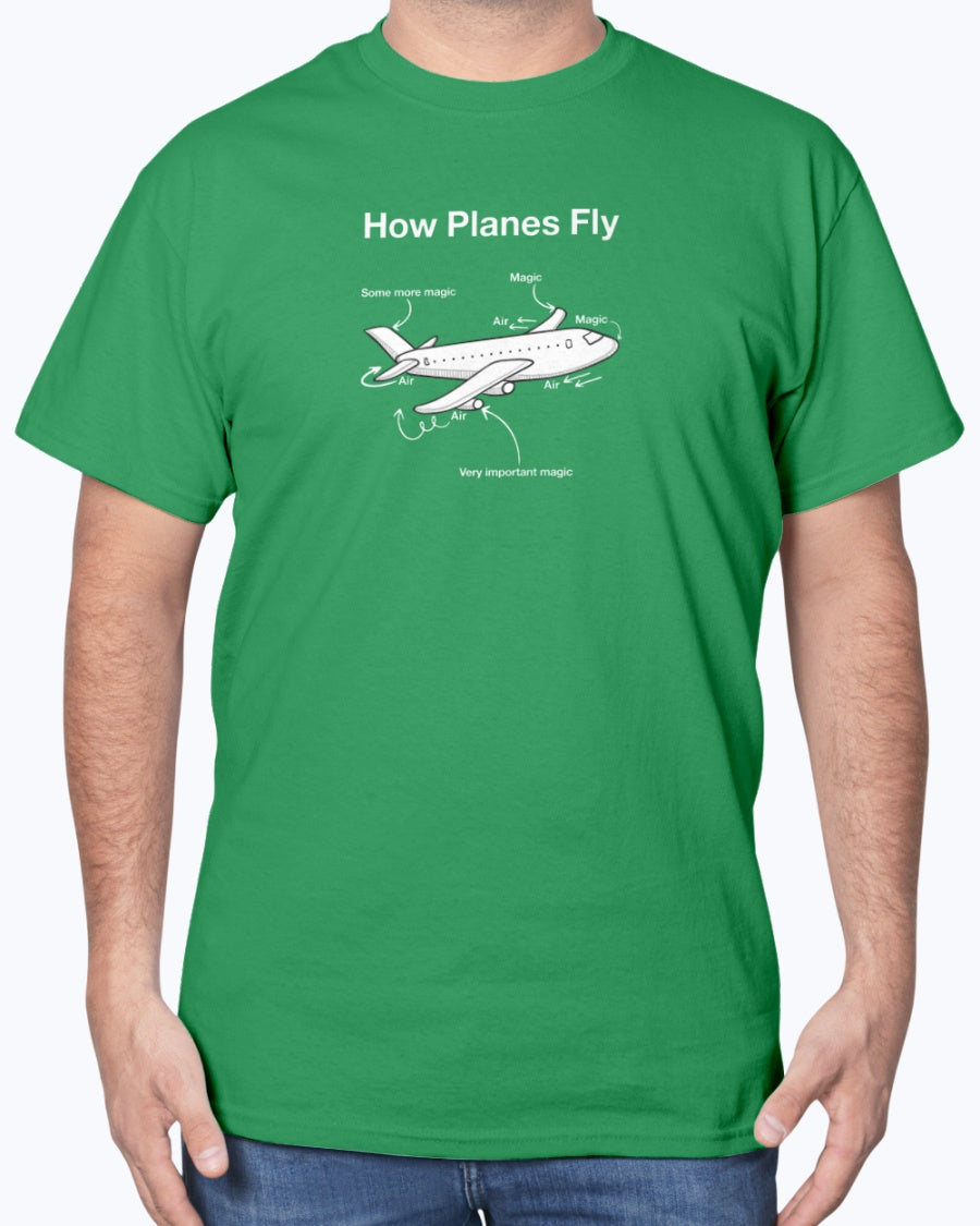 How Planes Fly Funny Aerospace Engineer - Geek Science Aviation Pilot Unisex T-Shirt