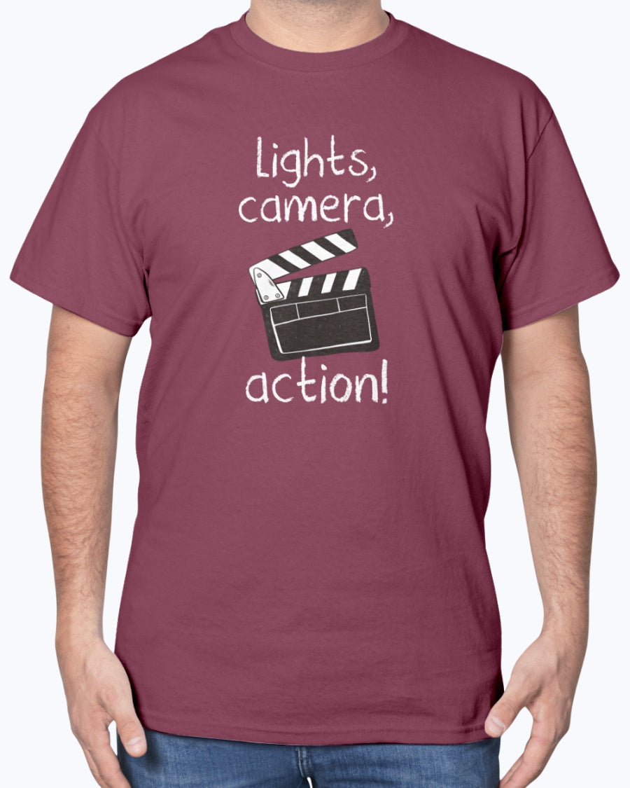 Lights Camera Action - Movie Nerd Unisex T-Shirt