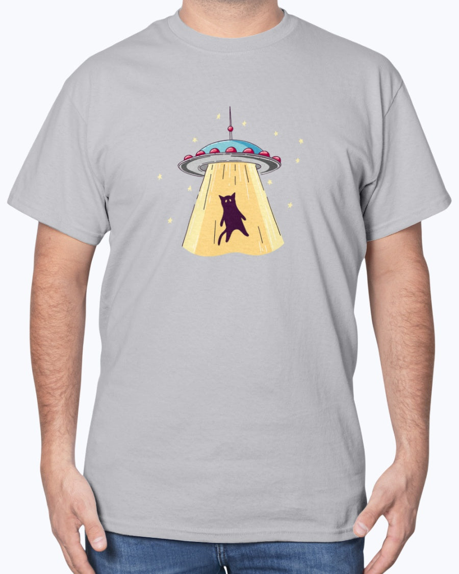 Cat UFO Abduction - UFO Shirt - Aliens Abducting a Cat Unisex T-Shirt
