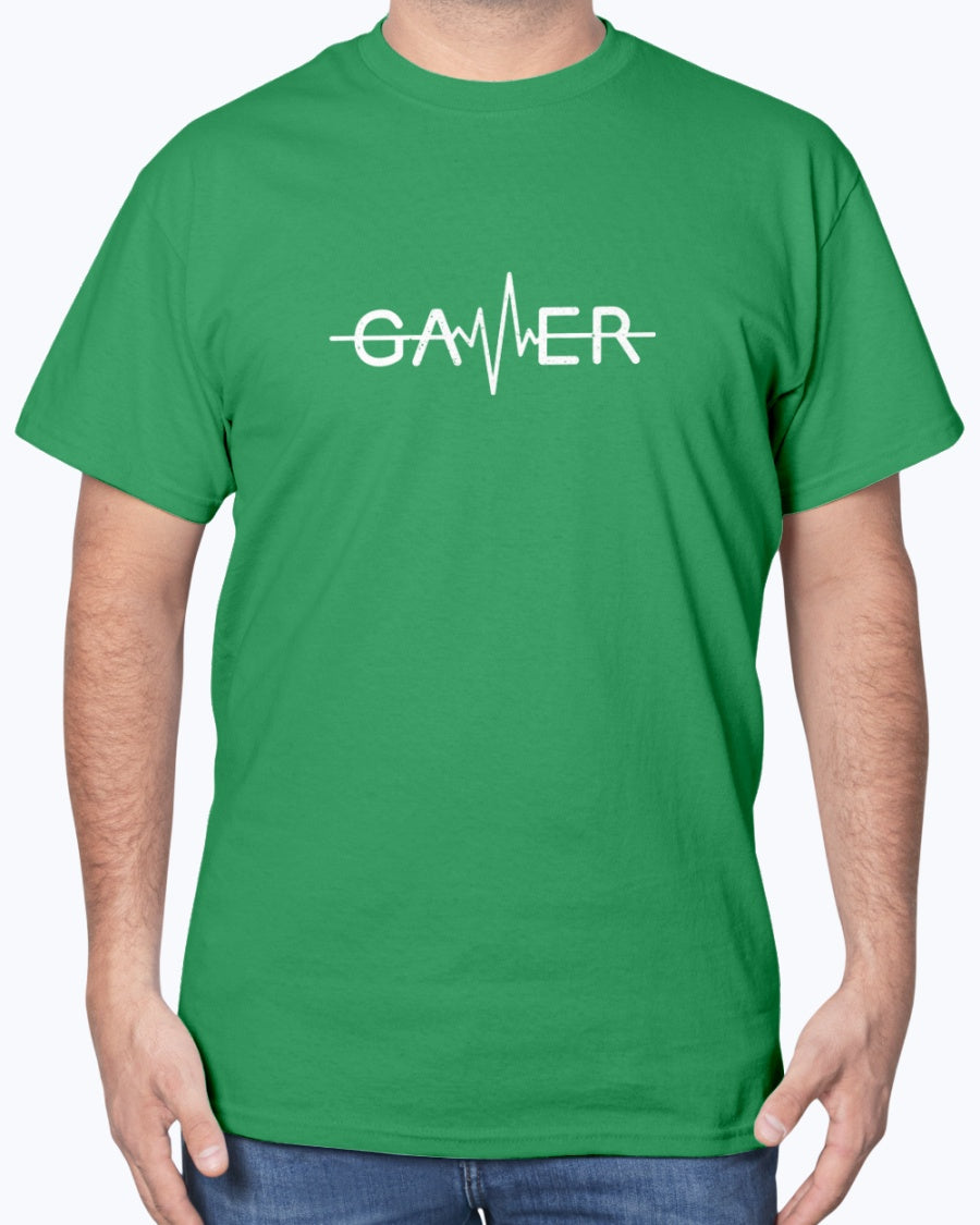 Gamer Heartbeat - Video Gaming Addict Shirt - Funny Gamer Unisex T-Shirt