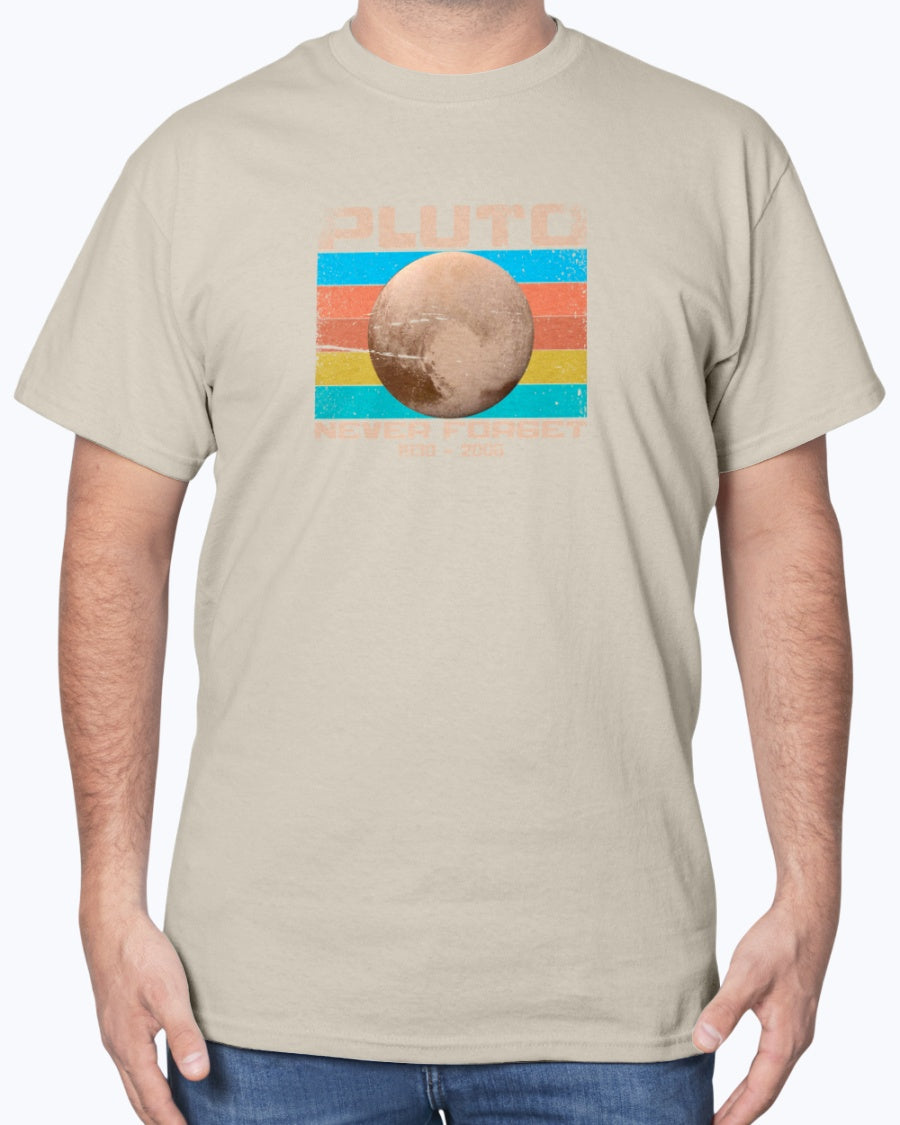 Pluto Never Forget - Geek Shirt - Funny Science Shirt - Space Unisex T-Shirt