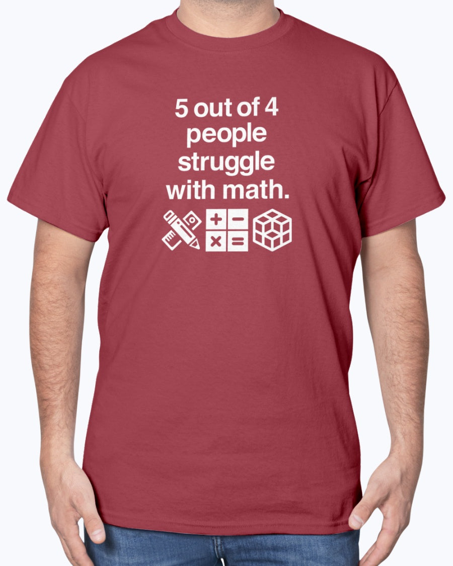 Five Out Of Four People - Geek Math Unisex T-Shirt