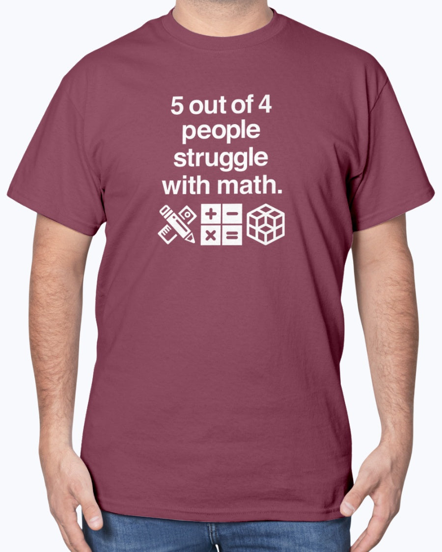 Five Out Of Four People - Geek Math Unisex T-Shirt