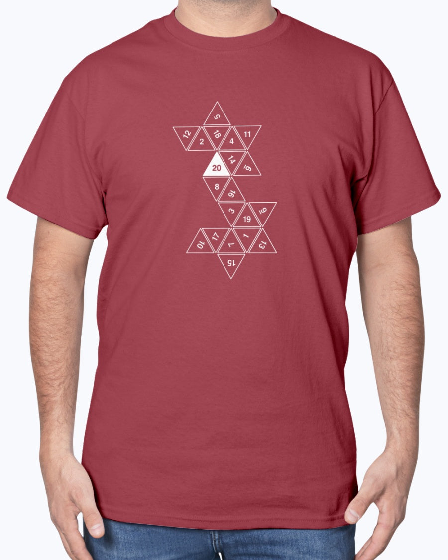 20 Sided Roll Playing Die - Gamer Unisex T-Shirt