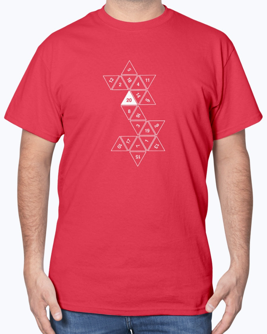 20 Sided Roll Playing Die - Gamer Unisex T-Shirt