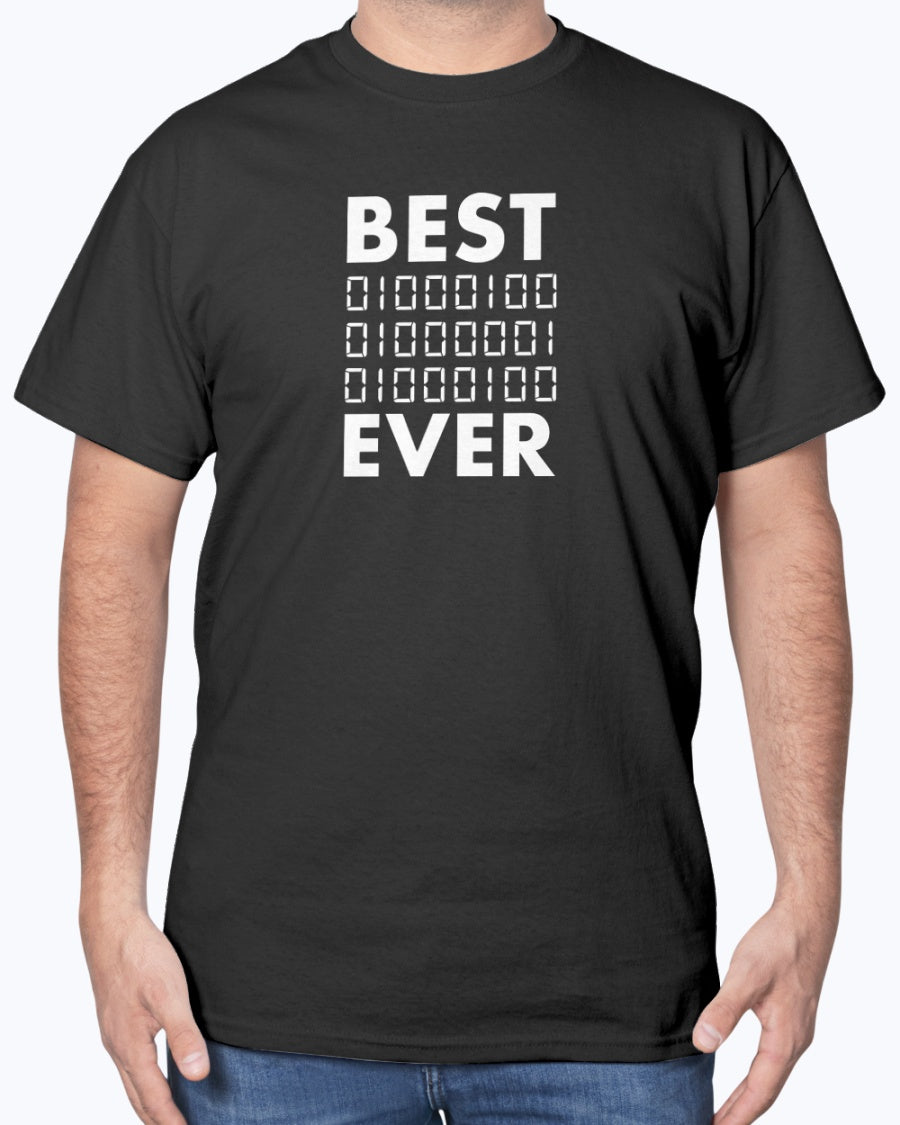 Best Dad Ever In Binary Code - Father's Day Geek Unisex T-Shirt