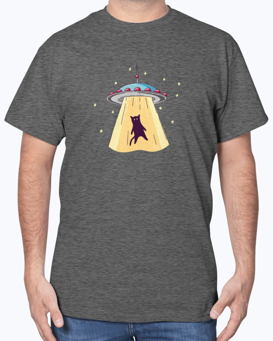 Cat UFO Abduction - UFO Shirt - Aliens Abducting a Cat Unisex T-Shirt