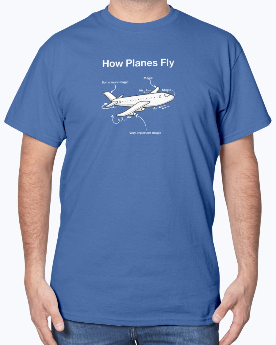 How Planes Fly Funny Aerospace Engineer - Geek Science Aviation Pilot Unisex T-Shirt