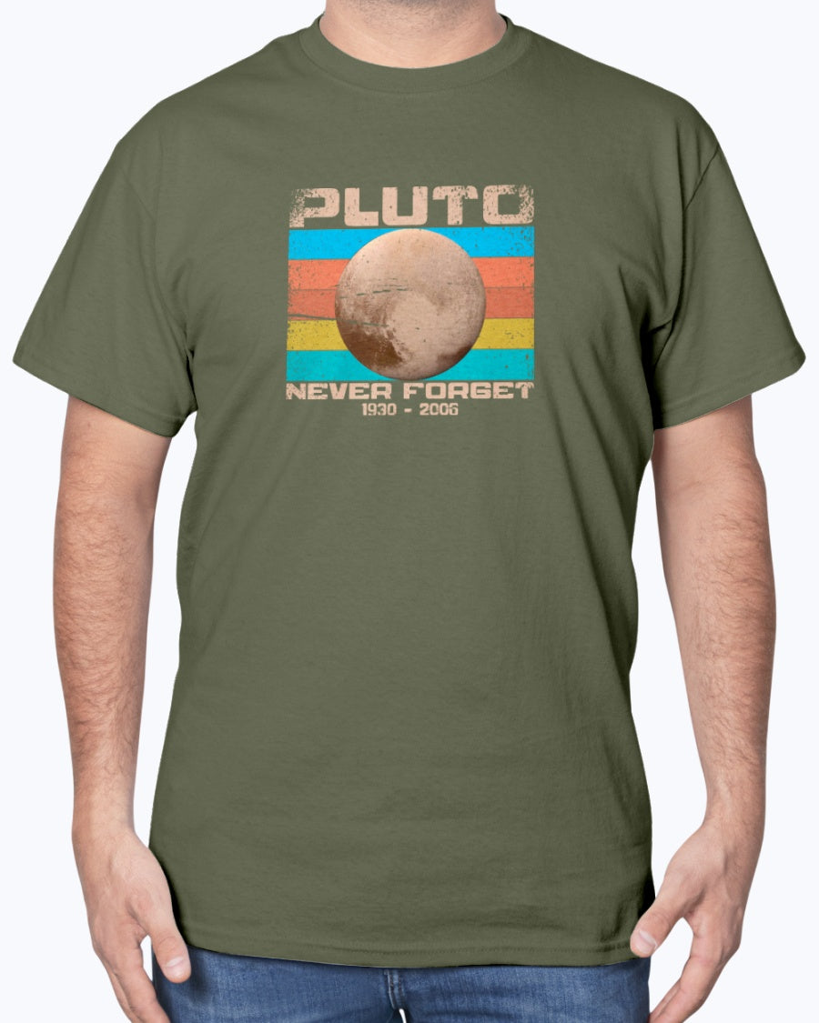 Pluto Never Forget - Geek Shirt - Funny Science Shirt - Space Unisex T-Shirt