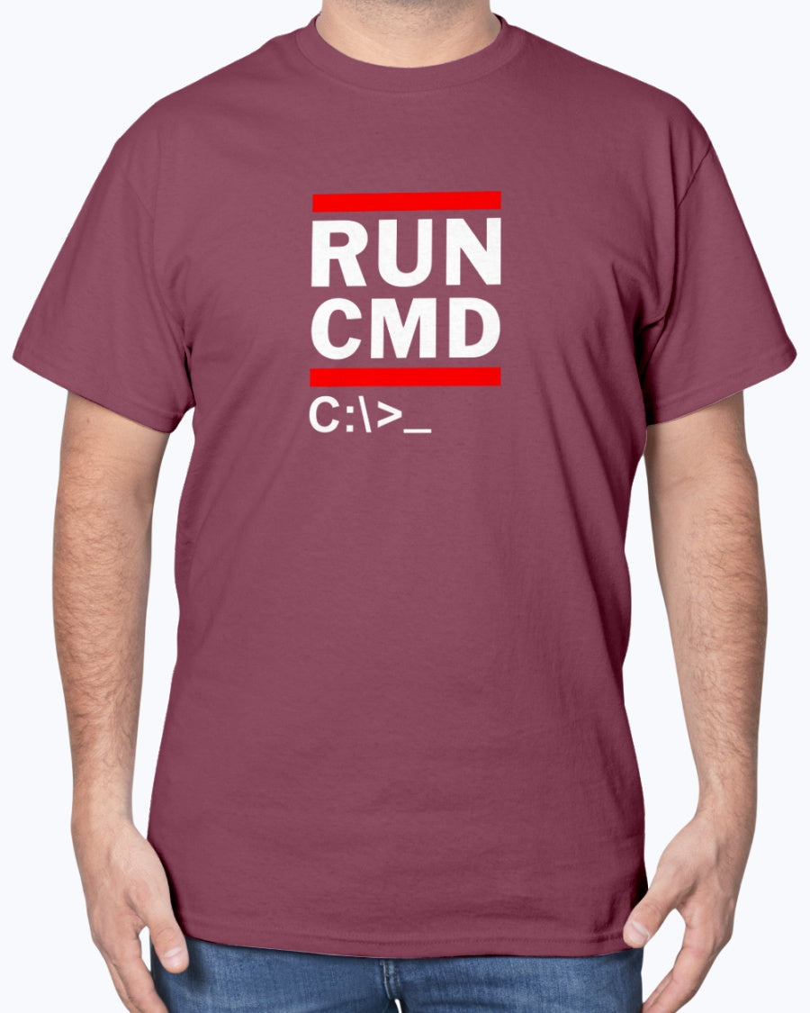 Run CMD C - IT Shirt - Funny Coder Shirt - MS-Dos - Retro Rap Unisex T-Shirt