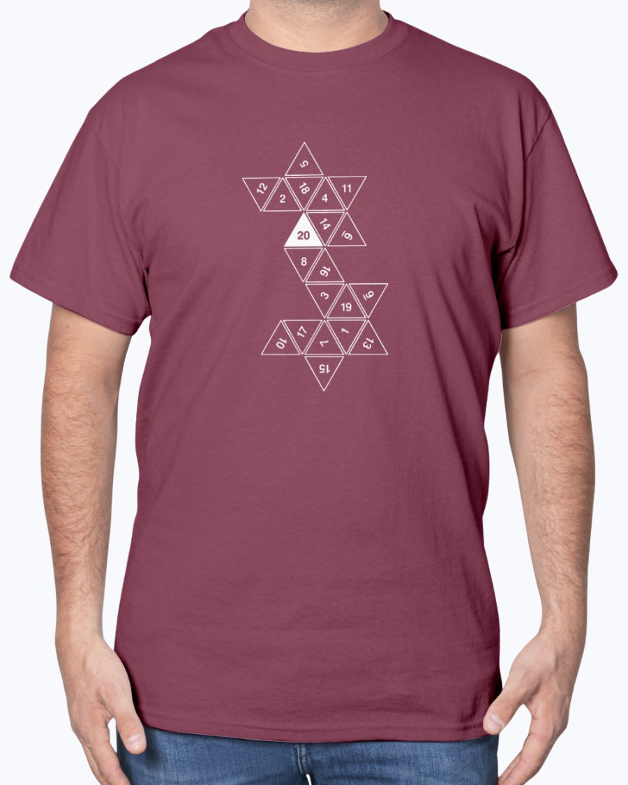20 Sided Roll Playing Die - Gamer Unisex T-Shirt