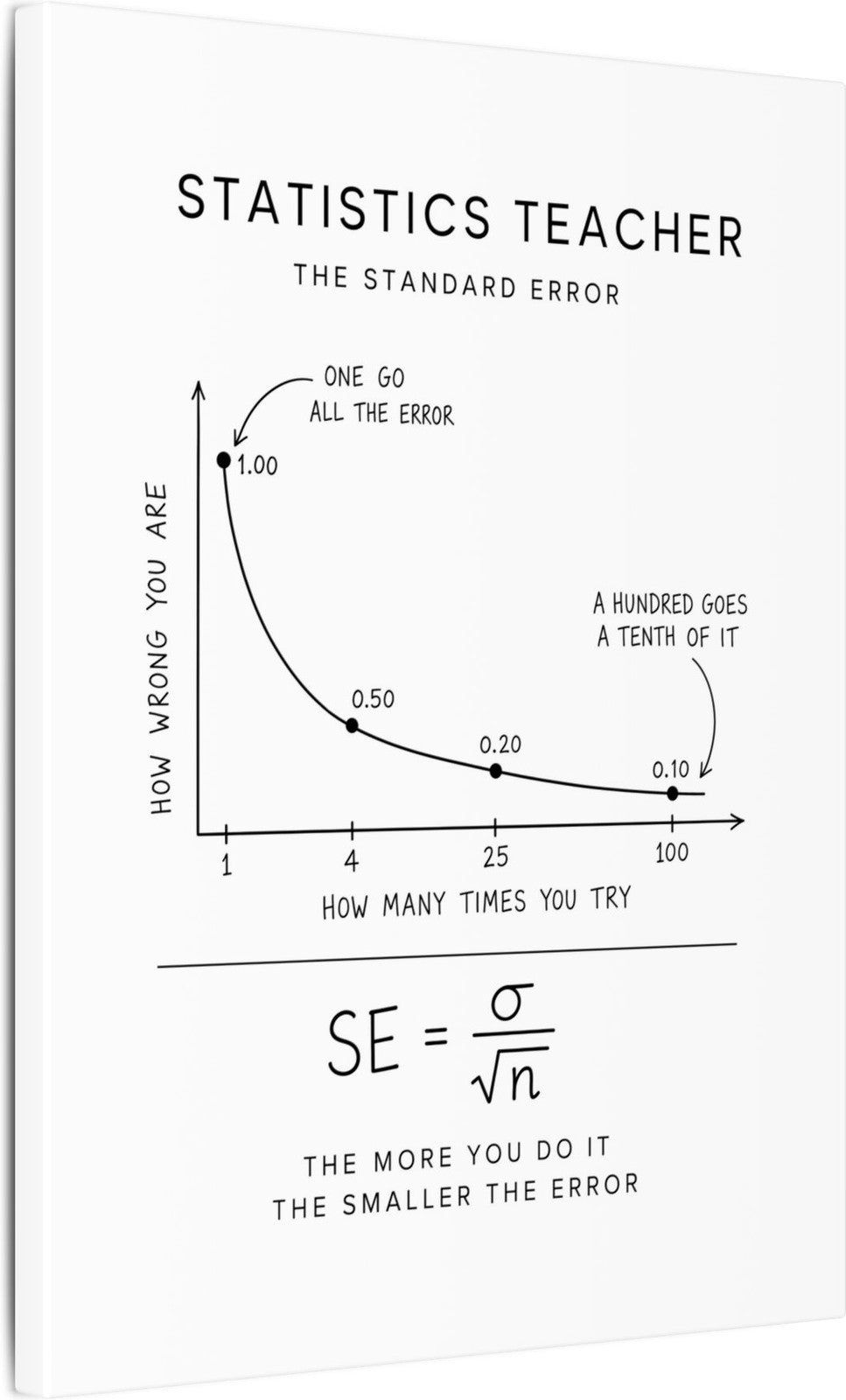 Statistics Teacher: The Standard Error Canvas angle