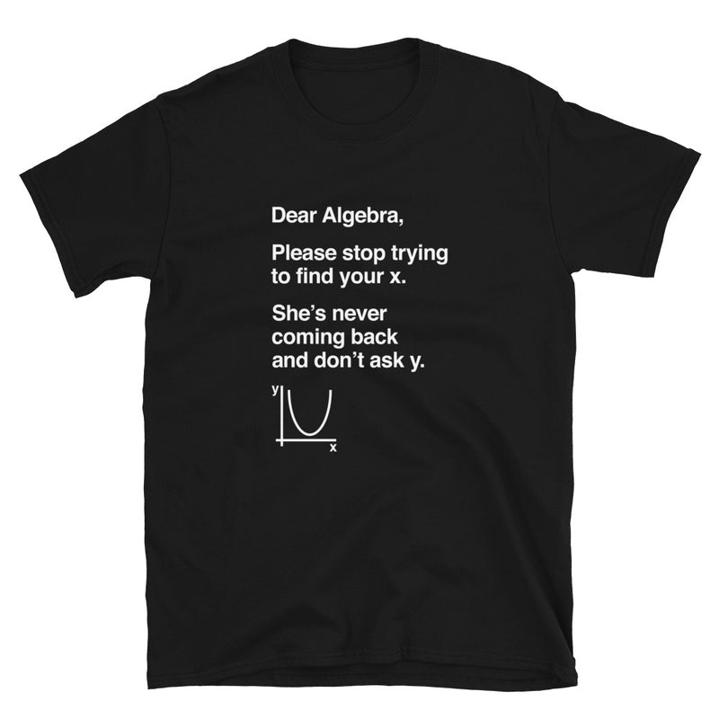 Dear Algebra Math Teacher Math Joke Geek T Shirt Geek T Shirts Store