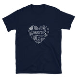 I Love Math - Math Heart - Math Teacher Geek T-Shirt