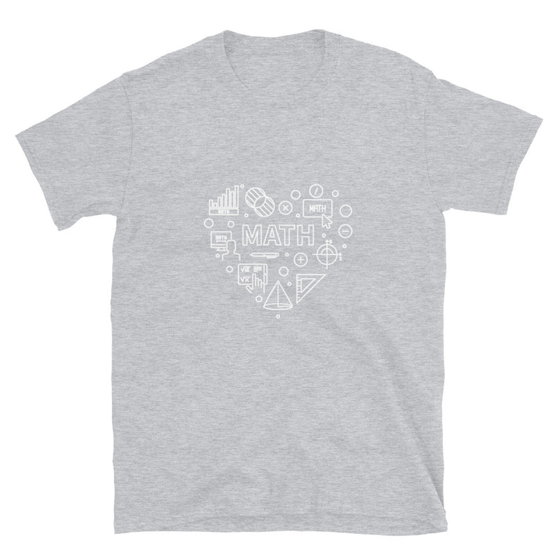 I Love Math - Math Heart - Math Teacher Geek T-Shirt