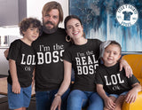 Dad Mom and Baby Matching Shirts I'm The Boss Father Son Matching Shirt Dad Son Matching Daddy Mommy Baby Family Matching Shirts Gifts