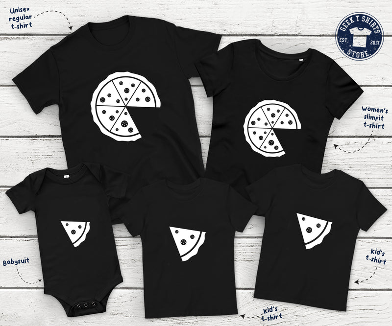Pizza Slices, Matching Family Shirts, Mommy and Me, Dad and Son, New Mom, Dad, Pregnancy