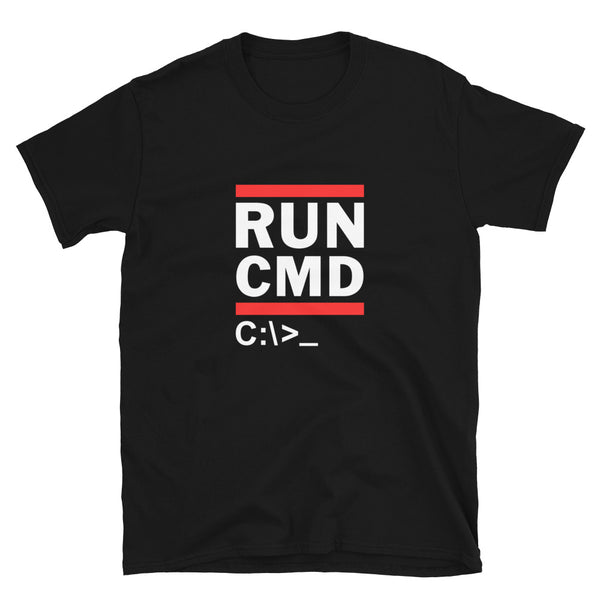 Run CMD C - IT Shirt - Funny Coder Shirt - MS-Dos Shirt
